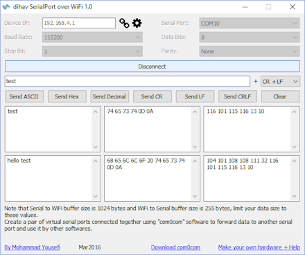 Serial Port over WiFi